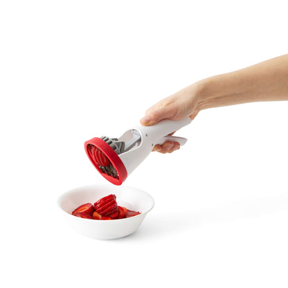 Hand-Held Strawberry Slicer