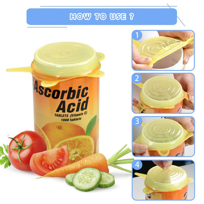 Silicone Stretch Lids - 12 Pack