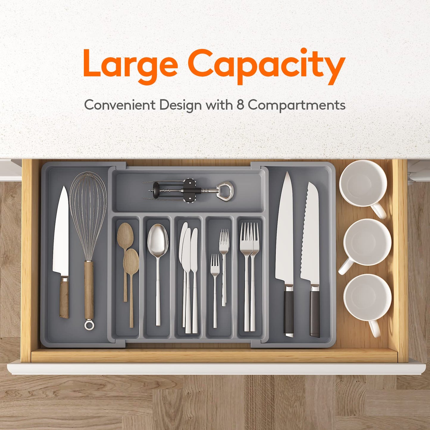 Expandable Silverware Drawer Organizer