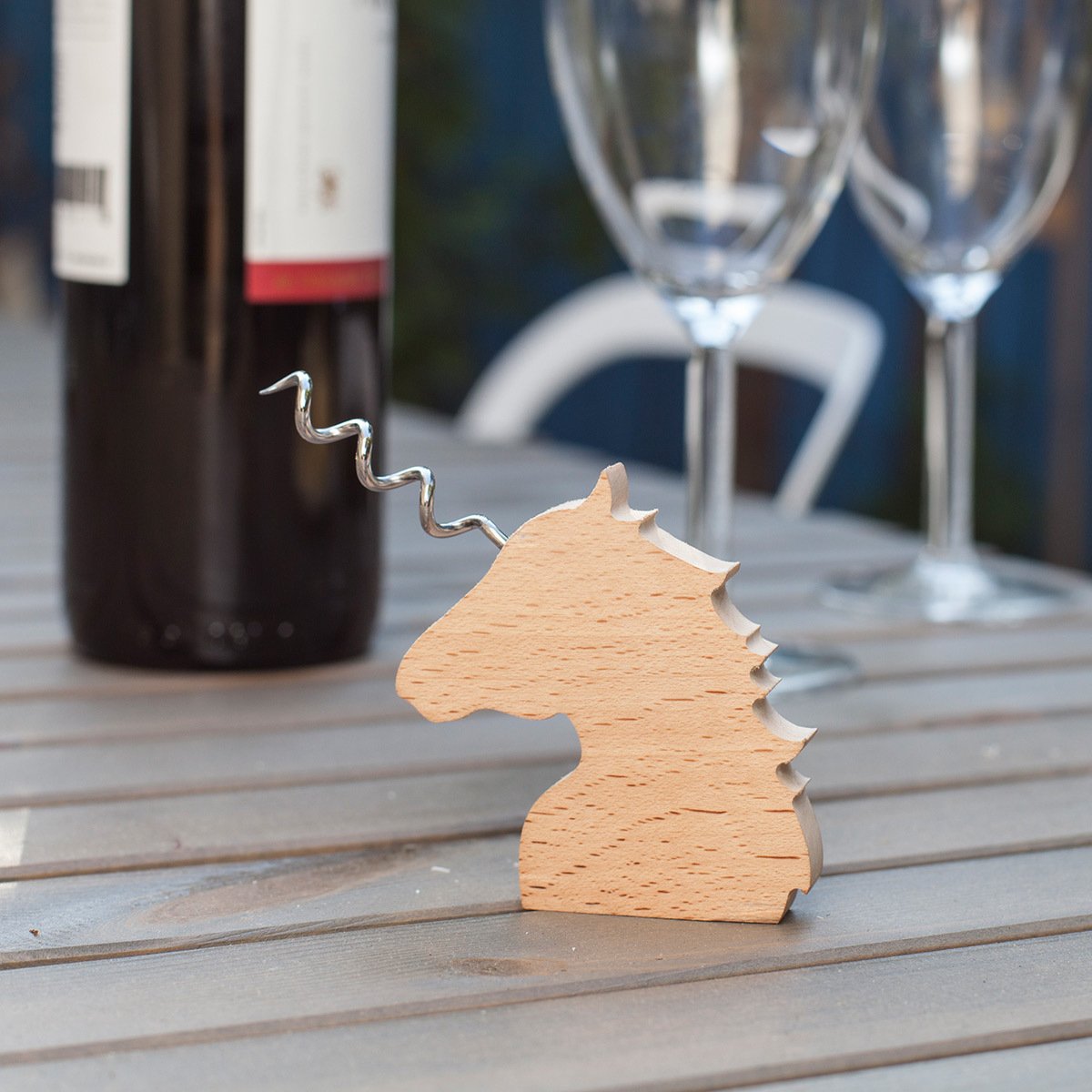 Wooden Unicorn Corkscrew