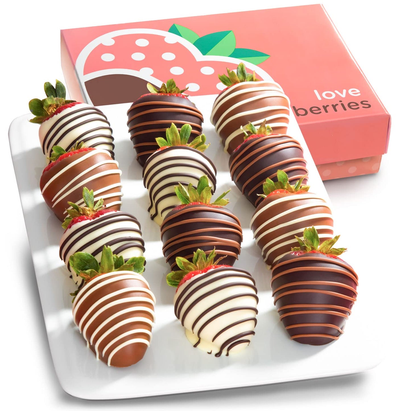 Chocolate Covered Strawberries - 12 Assorted