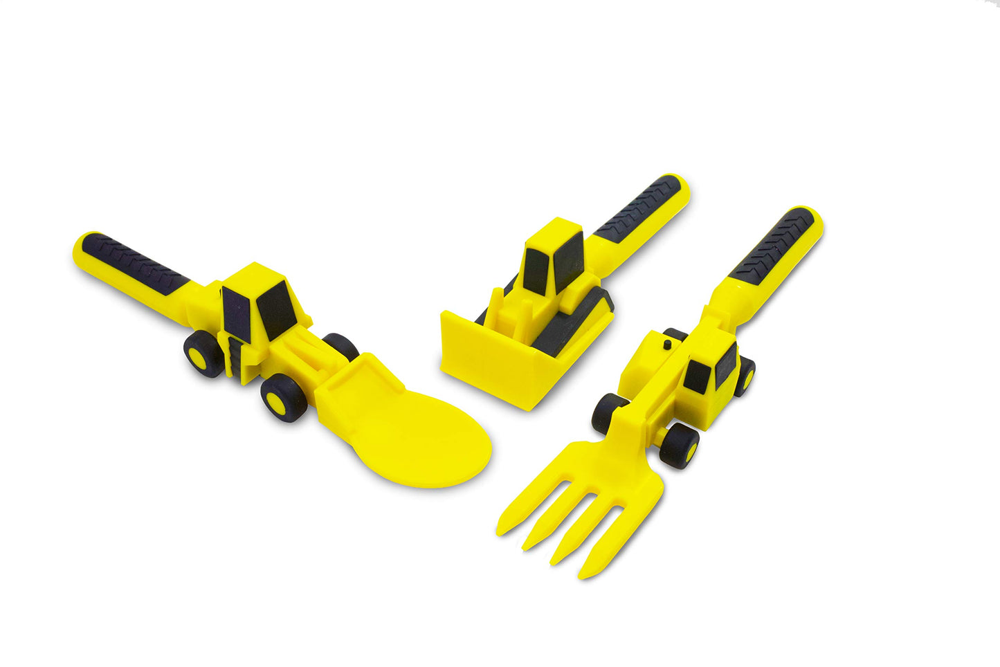 Constructive Eating Plate and Utensils Set - Construction Theme