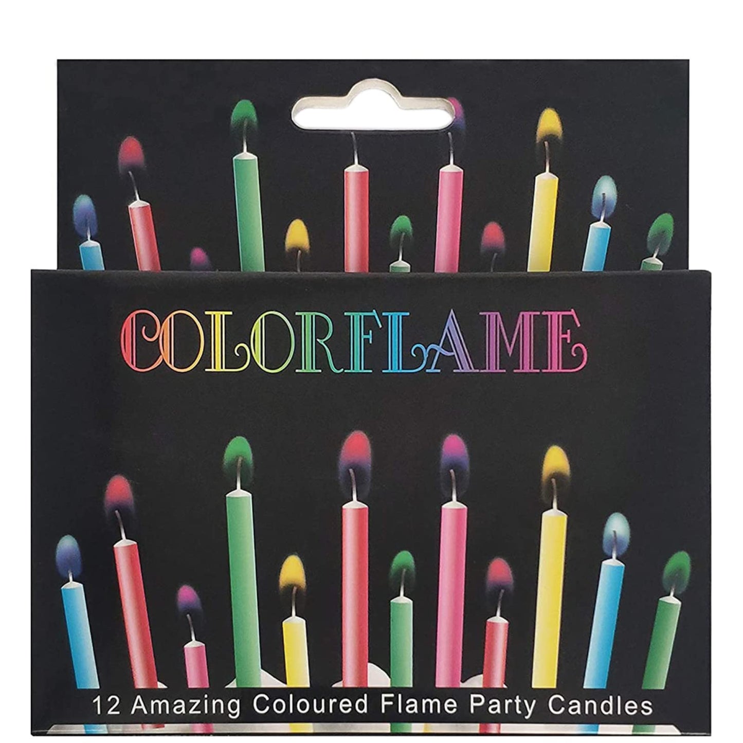 Colorful Birthday Cake Candles with Holders (12pcs)