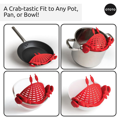 Crabby Clip-On Pasta Strainer