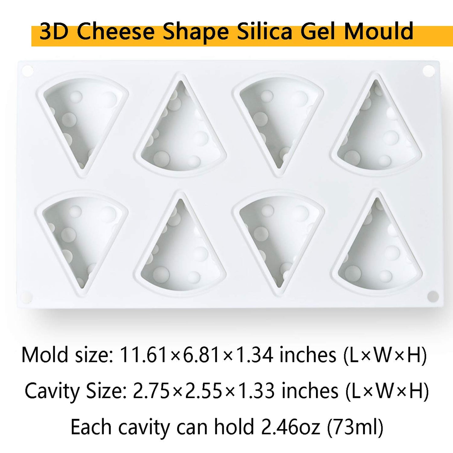 Cheese Silicone Baking Mold - 8 Cavity