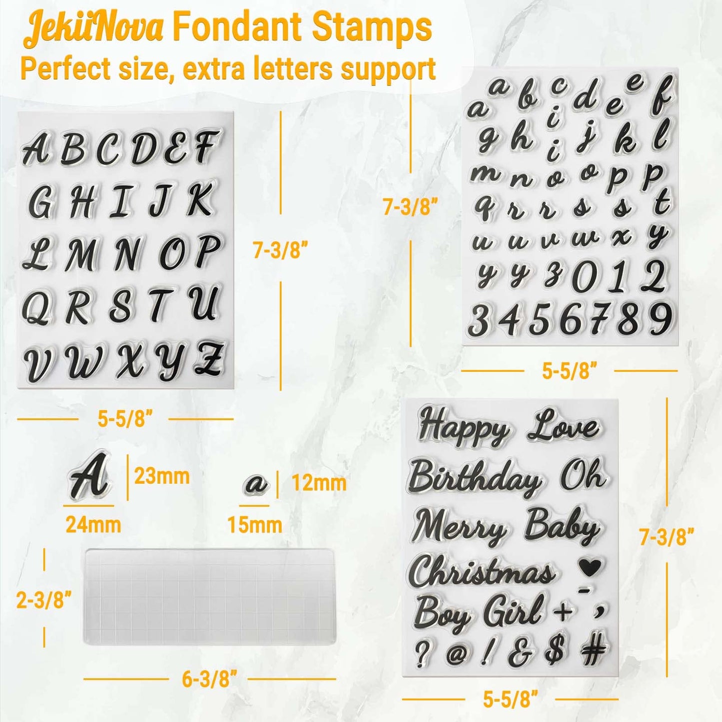 Alphabet Cake Stamps for Fondant and Cookies