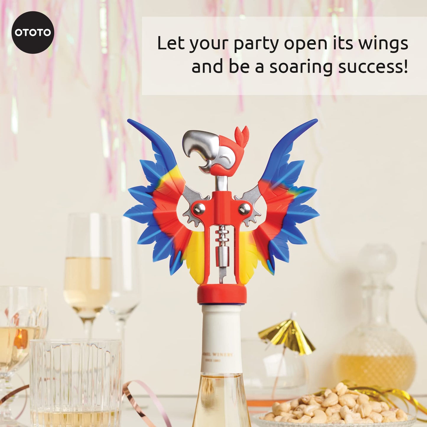 Pinot Wine Bottle Opener - Parrot Wing Corkscrew