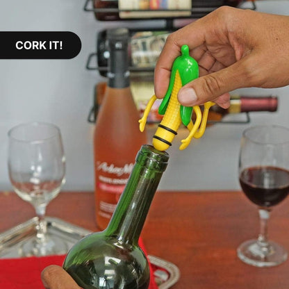 Colonel Corn Wine Bottle Stopper - Funny Novelty Gift