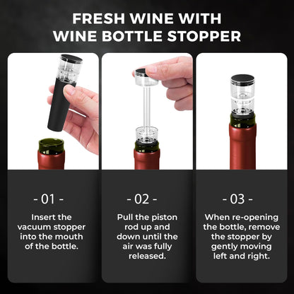 Wine Chiller Set with Chill Rods and Foil Cutter