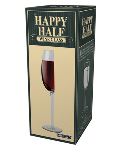 Happy Half Wine Glass - Always Half Full