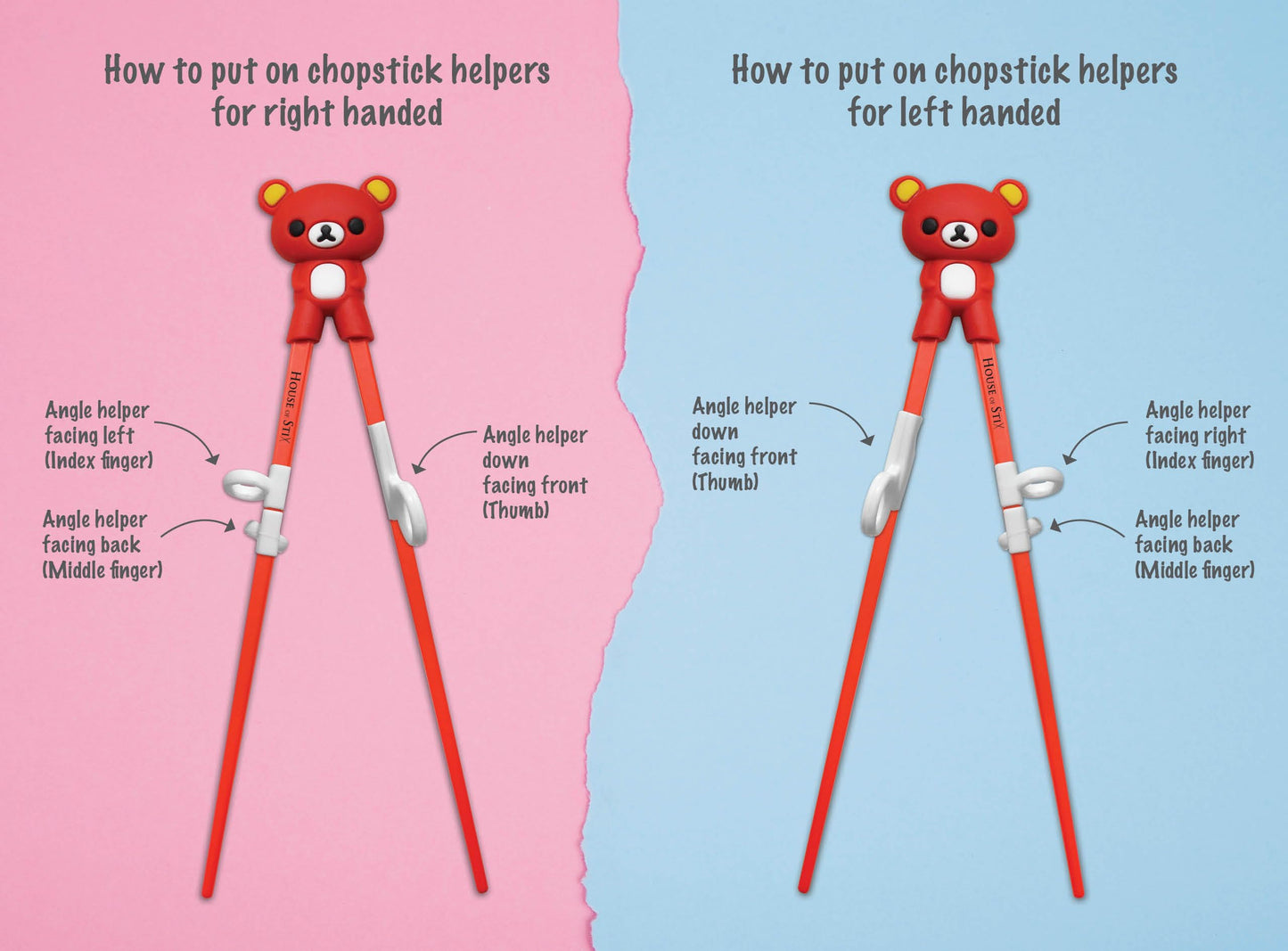 Kids Training Chopsticks - Animals 4-Pack