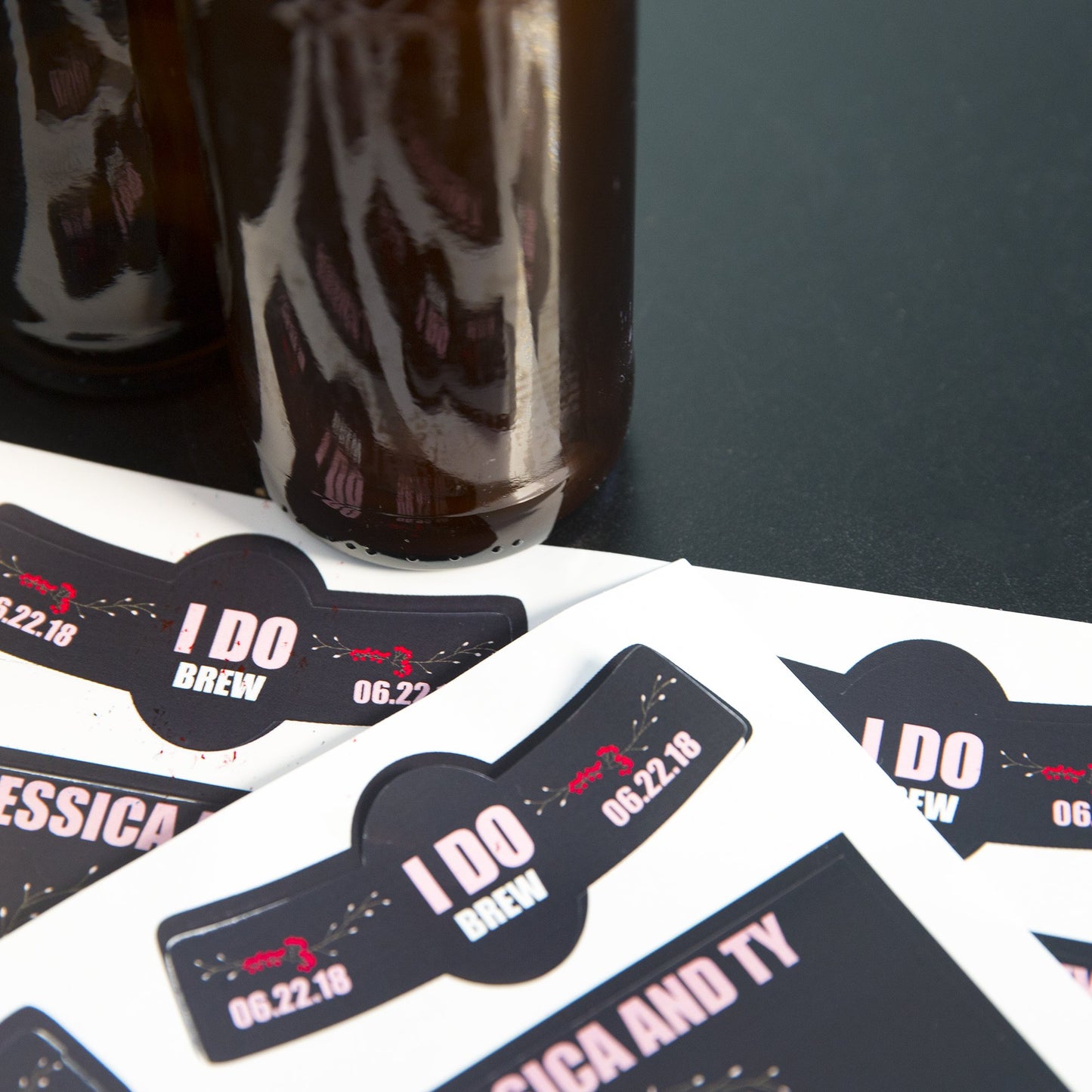 Glossy Beer Bottle Labels - 10 Sheets