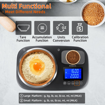 Large Dual Platform Digital Kitchen Scale