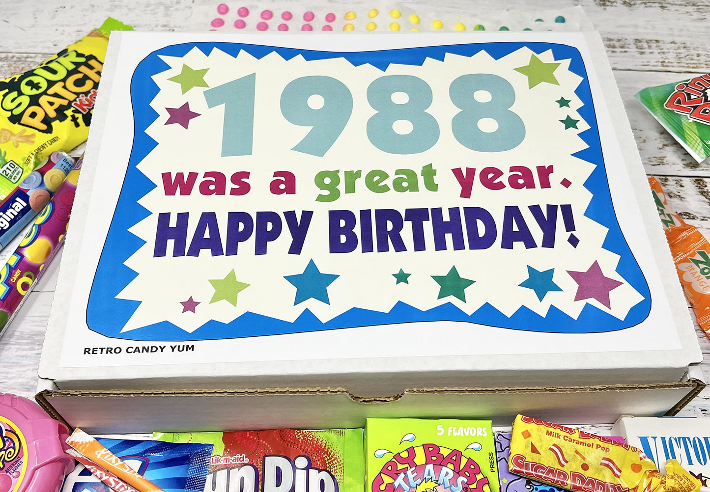 Retro Candy Yum - 1988 36th Birthday Nostalgic Candy Gift Box