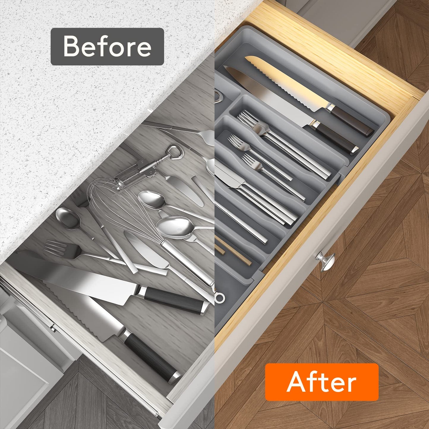 Expandable Silverware Drawer Organizer