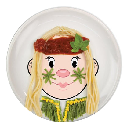 Ms. Food Face Kids' Dinner Plate