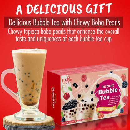 Bubble Tea Kit - Blueberry, Raspberry, Strawberry, Blackberry, Cherry