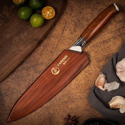 Damascus Chef Knife with Sheath