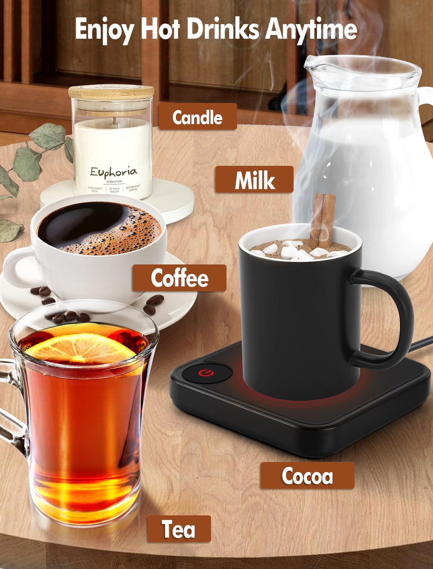 Electric Coffee Mug Warmer with 3 Temperature Settings