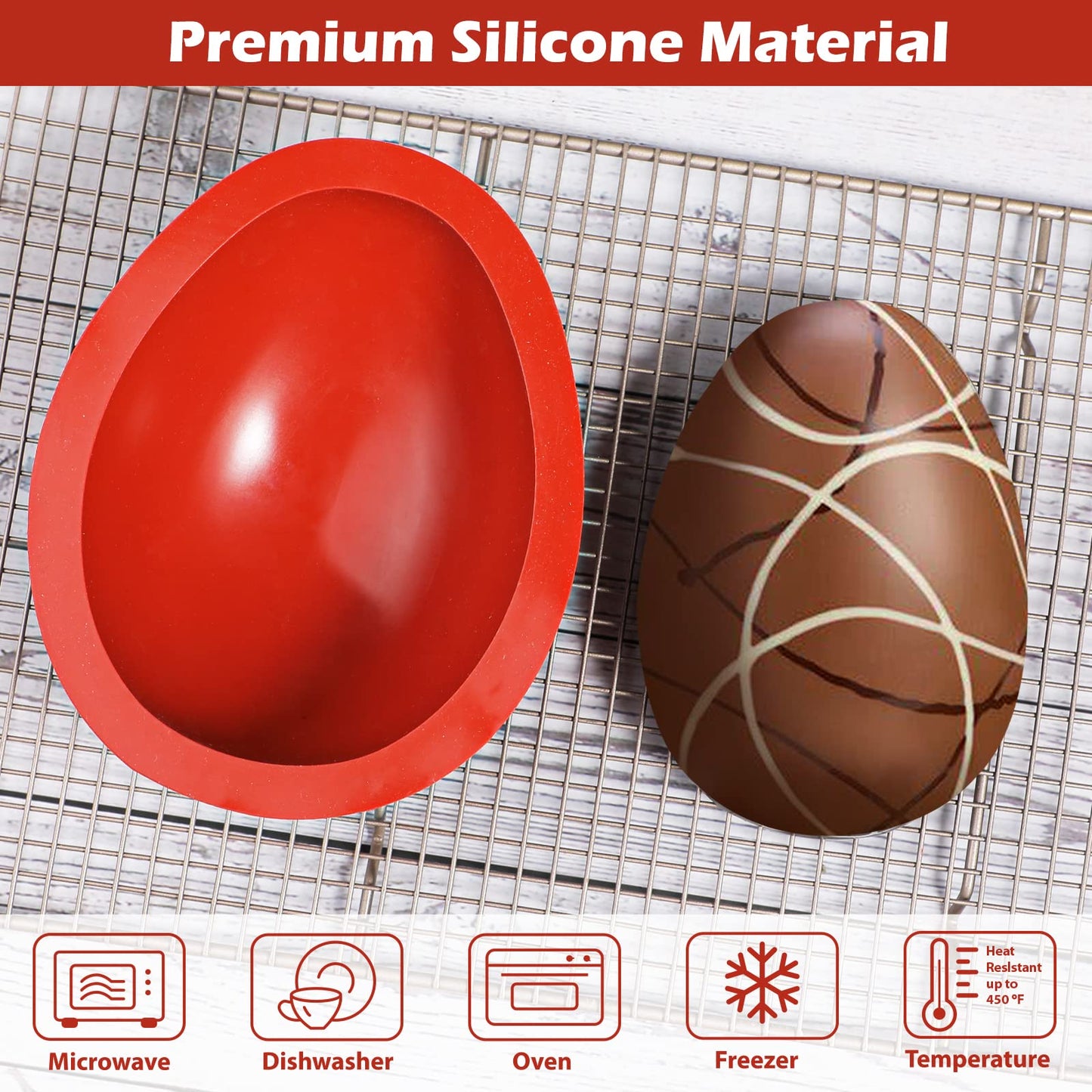 Chocolate Silicone Easter Egg Mold with Hammer