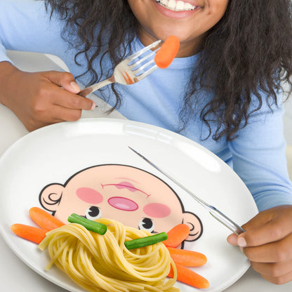 Ms. Food Face Kids' Dinner Plate