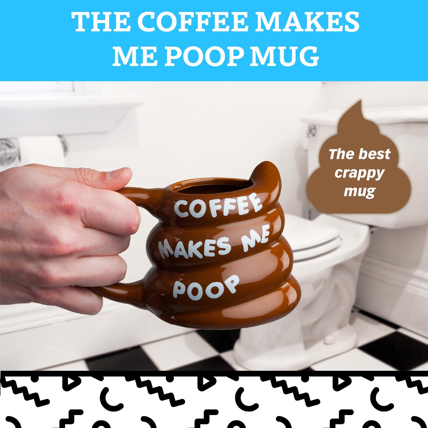 "Coffee Makes Me Poop" Mug, 14 Oz