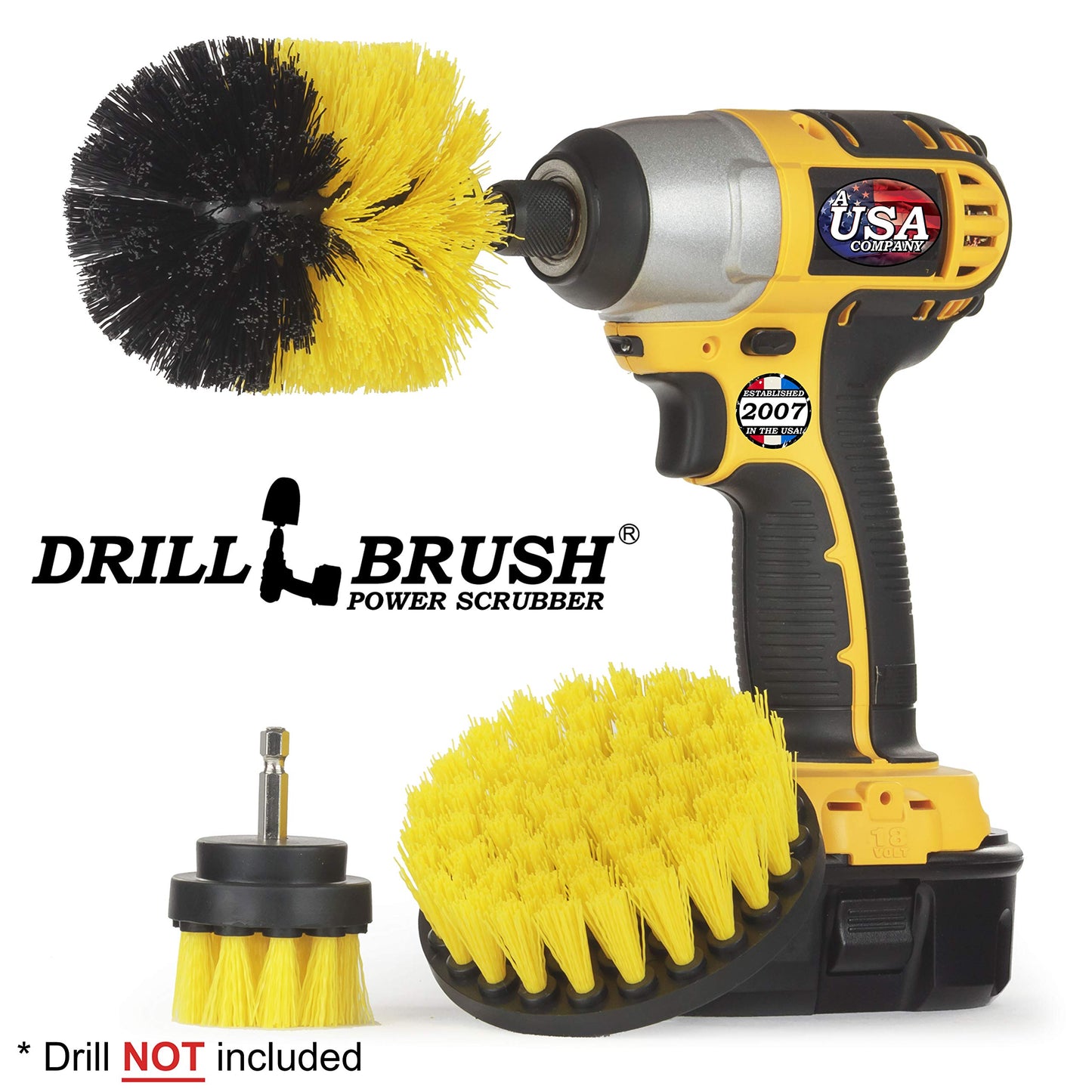 Drill Brush Attachment Power Scrubber Cleaning Kit