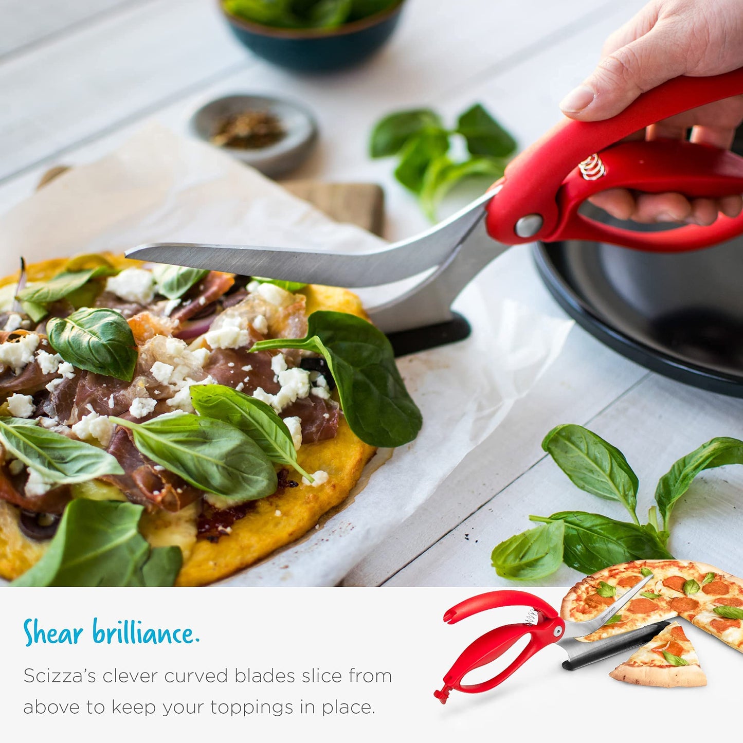 Pizza Scissors with Protective Server