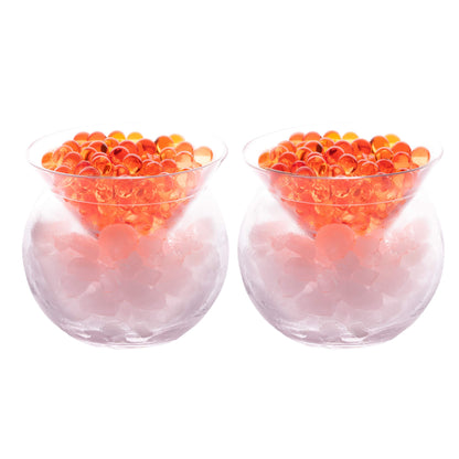 Stemless Martini Glasses with Chiller - Set of 2