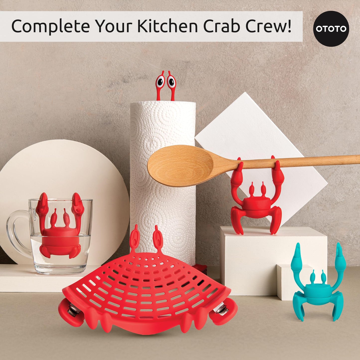 Crabby Clip-On Pasta Strainer