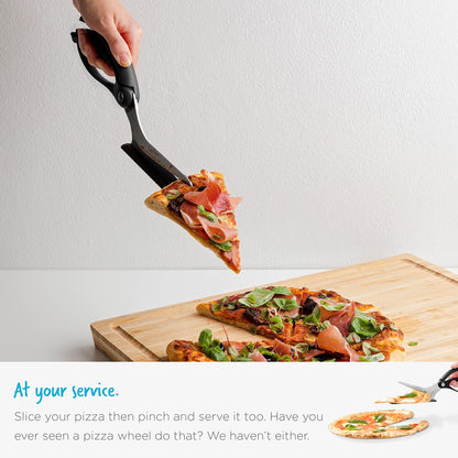 Pizza Scissors with Protective Server