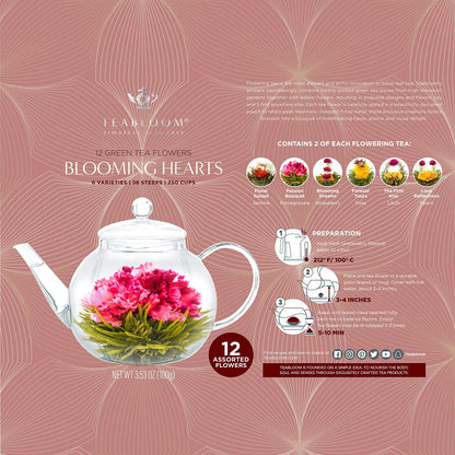 Heart-Shaped Flowering Teas - Assorted Flavors