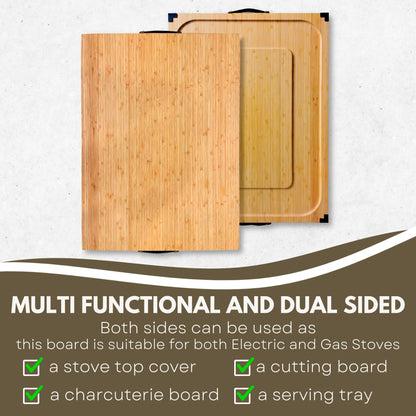 Extra Large Cutting Board - Dual Sided Stovetop Cover Noodle Board