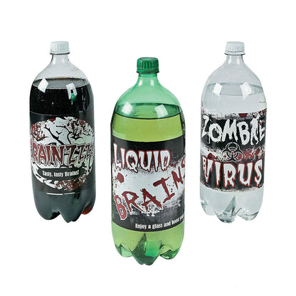 Zombie Drink Bottle Labels - 24 Pack