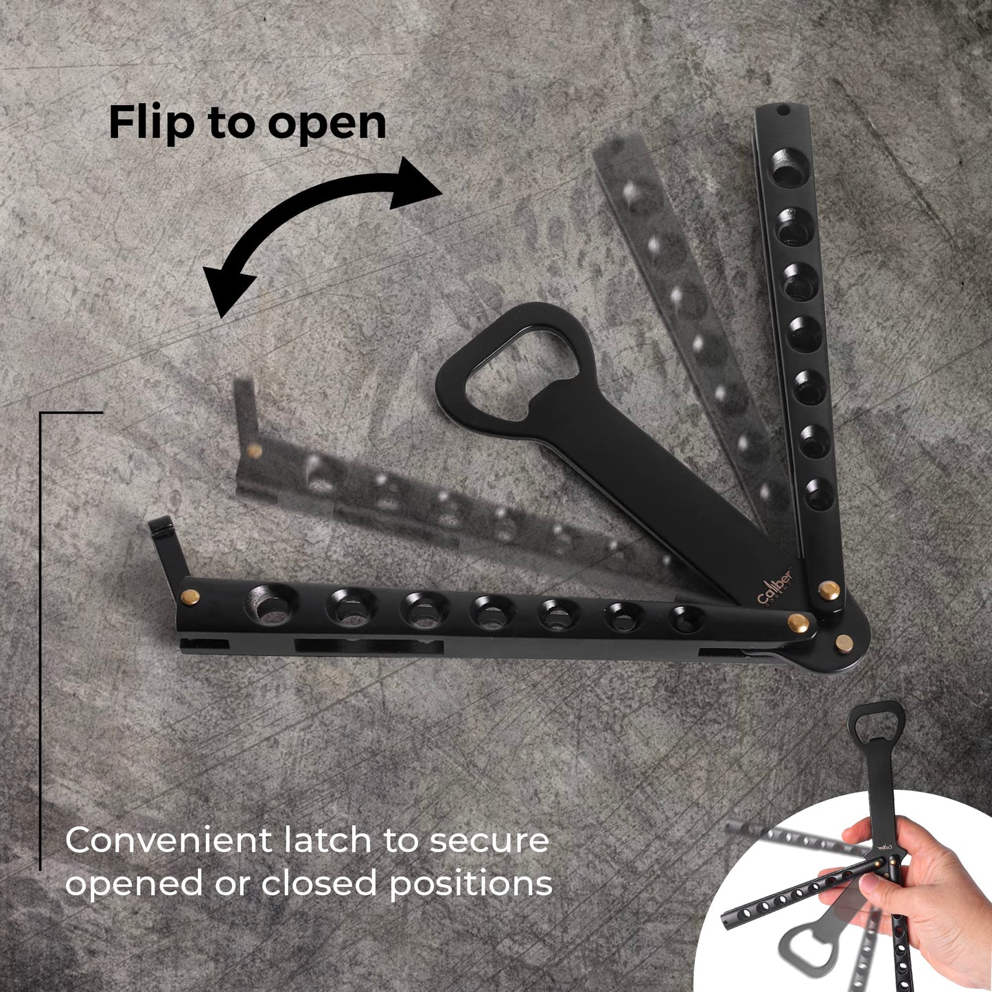 Butterfly Knife Style Bottle Opener