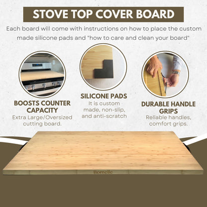 Extra Large Cutting Board - Dual Sided Stovetop Cover Noodle Board