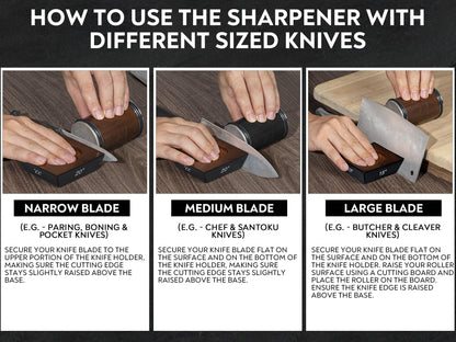 Rolling Knife Sharpener with Leather Strop