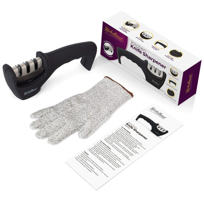 4-in-1 Knife Sharpener with Glove