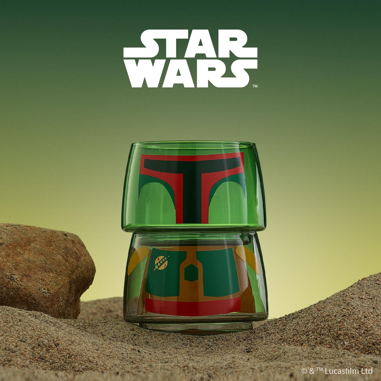 Stackable Star Wars Drinking Glasses - Set of 2