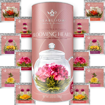 Heart-Shaped Flowering Teas - Assorted Flavors