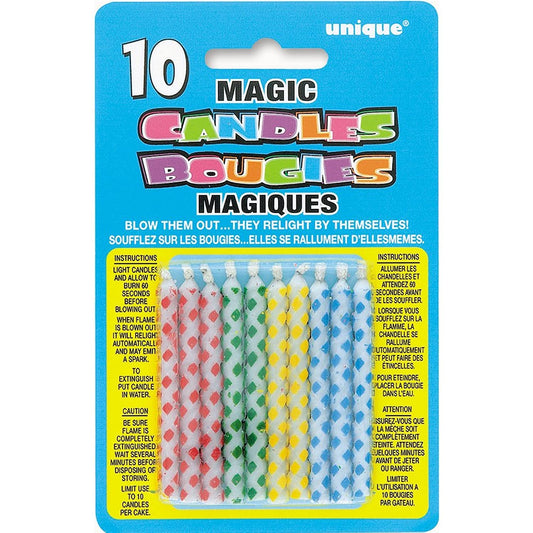 Diamond Dot Magic Birthday Candles - 10 Count