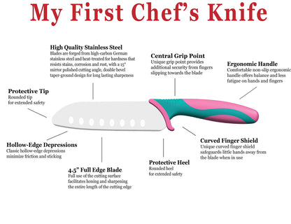 My First Chef's Knife for Kids - German Stainless Steel