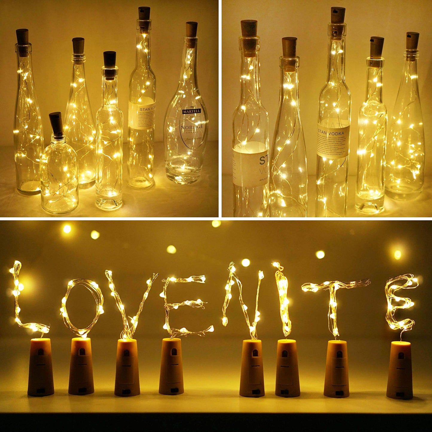 Wine Bottle Fairy Lights - 10 Pack