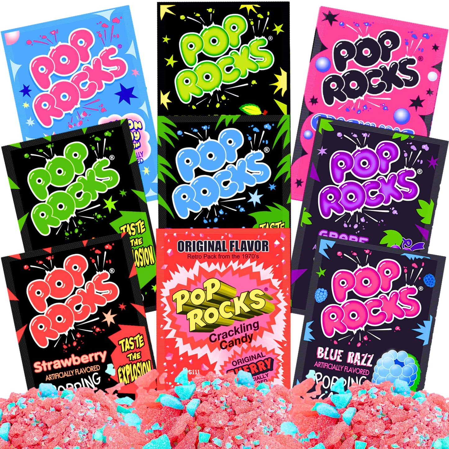 Pop Rocks Candy Variety Pack - 9 Flavors