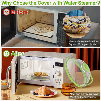 Microwave Splatter Cover with Steamer