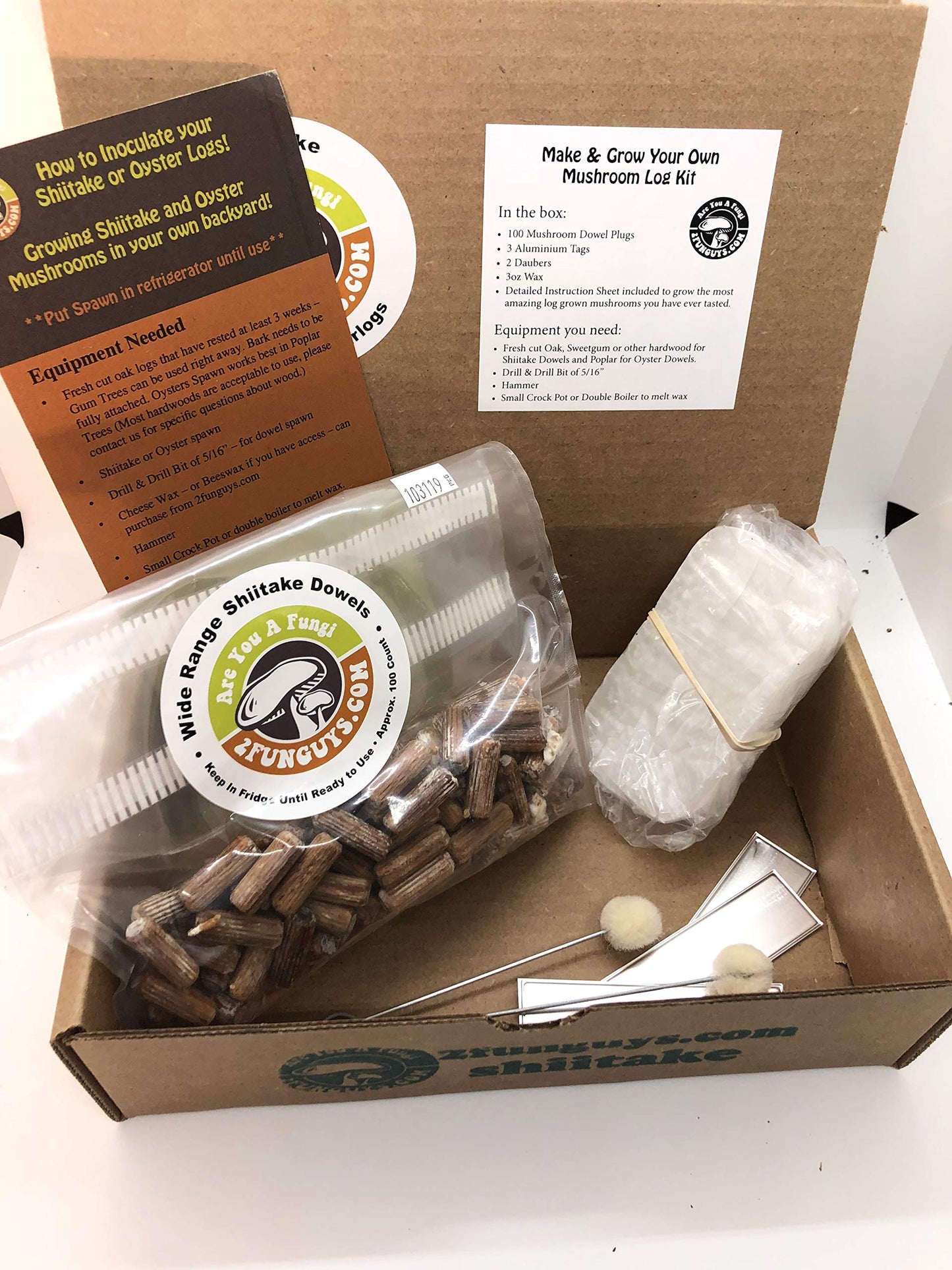 Shiitake Mushroom Plug Spawn Kit