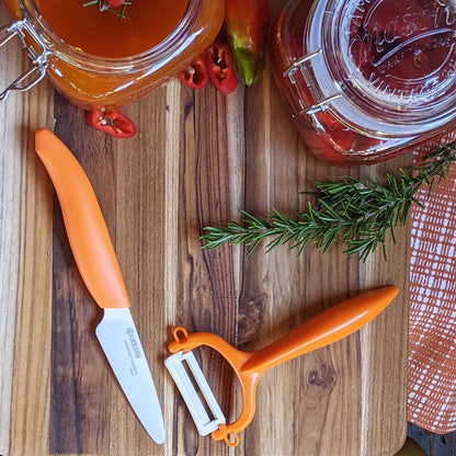 3-inch Paring Ceramic Knife - Orange Handle