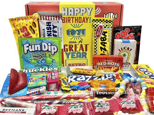 Retro Candy Yum - 1971 53rd Birthday Nostalgic Candy Gift Box