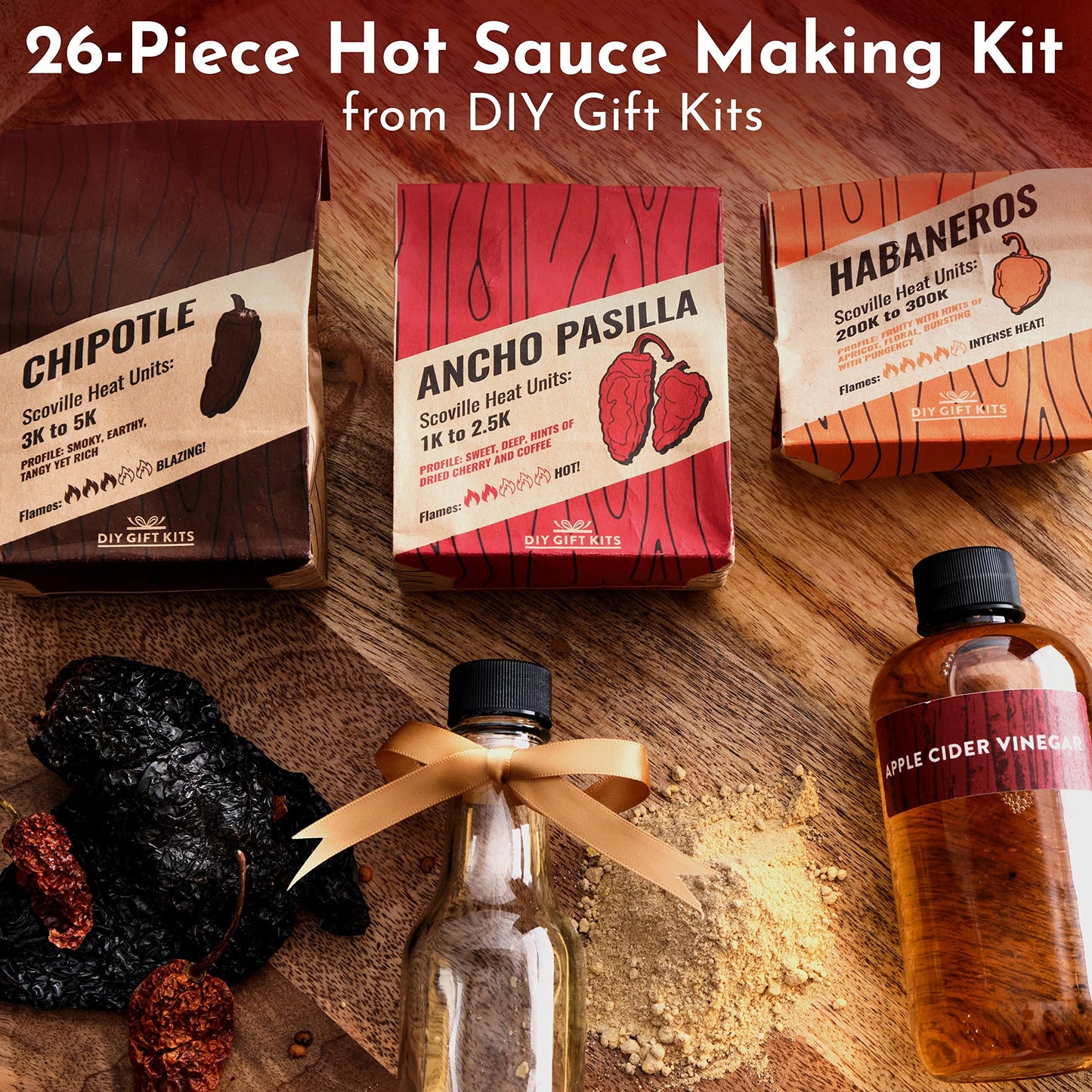 Hot Sauce Making Kit with Ghost Peppers