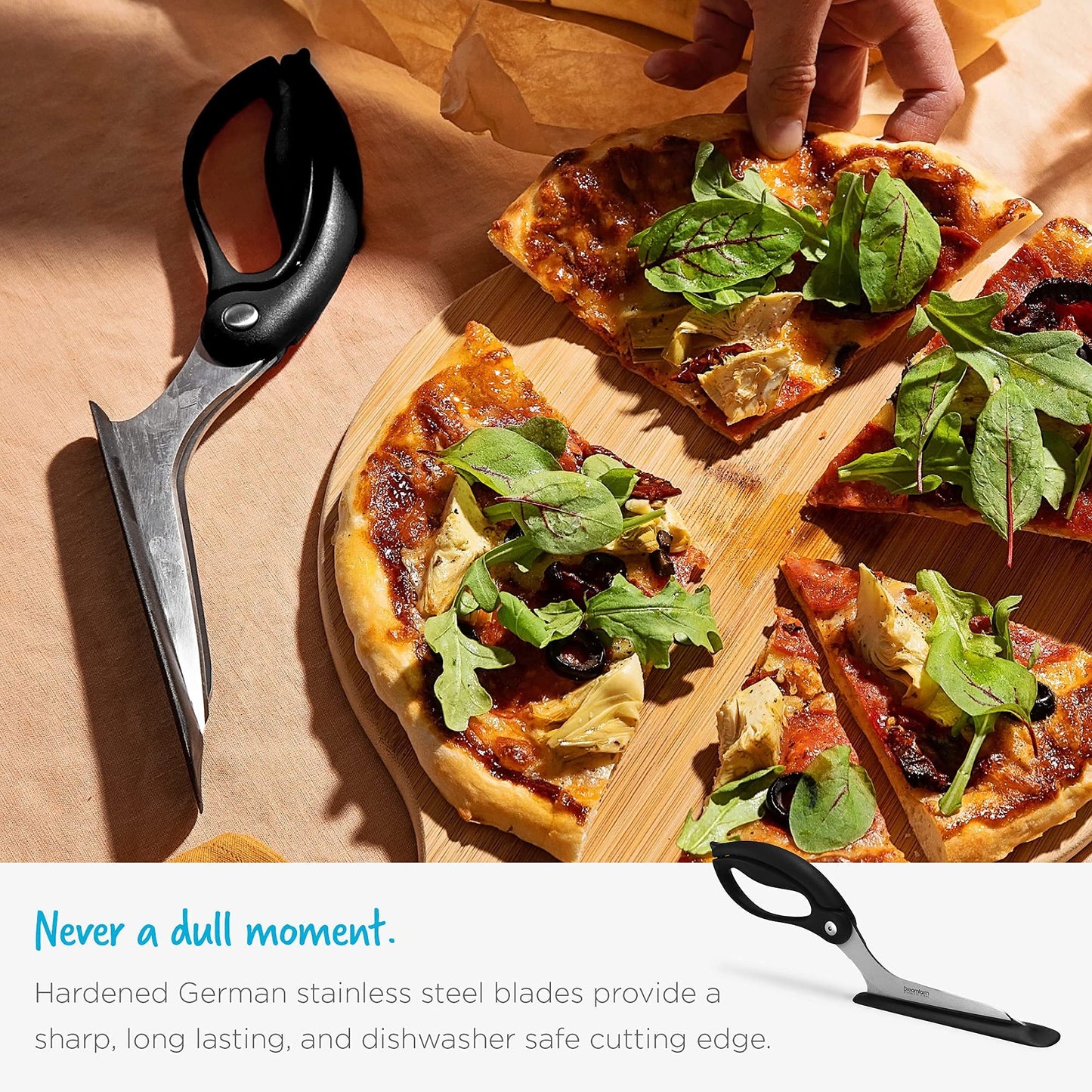 Pizza Scissors with Protective Server